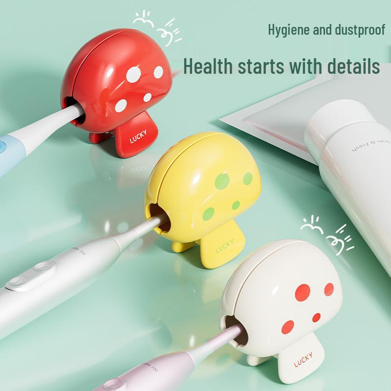 Mushroom Portable Toothbrush Cover: Protective Cap and Storage for Travel.