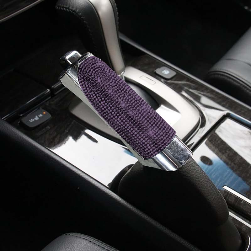 Universal Crystal Car Handbrake Covers Anti-slip Auto Gear Shift Collars Bling Diamond Car Interior Accessories for Woman