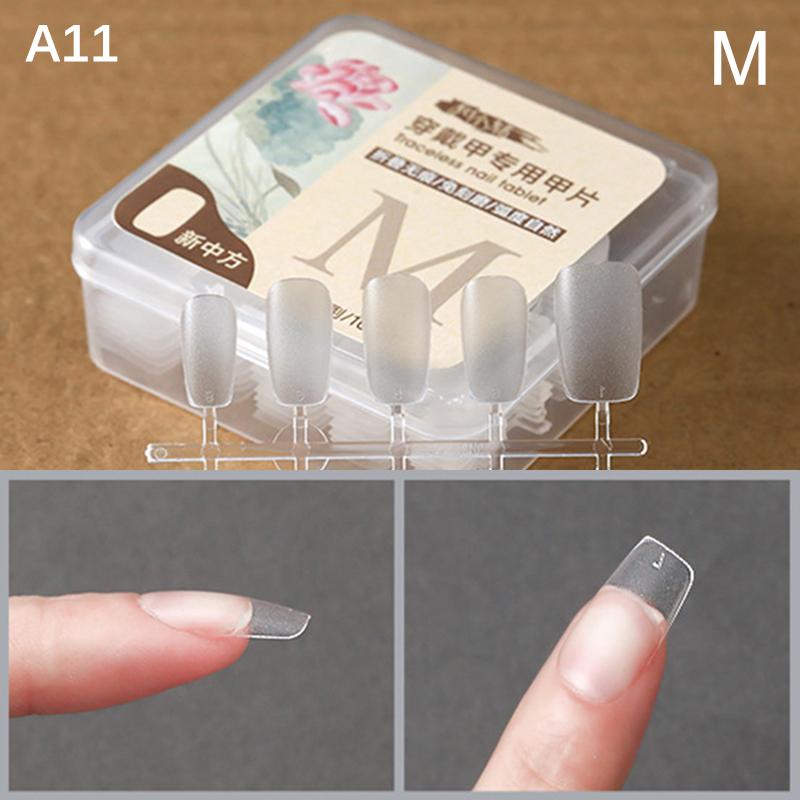 100Pcs/Box False Nails Press On Nails Coffin Artificial Nails Clear Fake Nail Tips For Extension Manicure Tool