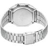 Casio A168WA-1 Classic Digital Bracelet Watch Men's Silver Stainless Steel Water Resistant