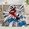 1PC Cup-head And Mugman Adventure Flannel Blanket Gift, Suitable for Both Men And Women, Soft Ideal for Beds And Sofa, Birthday Or Christmas Gift