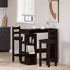 Bar Table in Black Oak Look 100 x 48 x 101.5 cm Engineered Wood