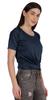 Inkmeso Summer Twist Front Knot Crop Top For Women With Short Sleeves Tee
