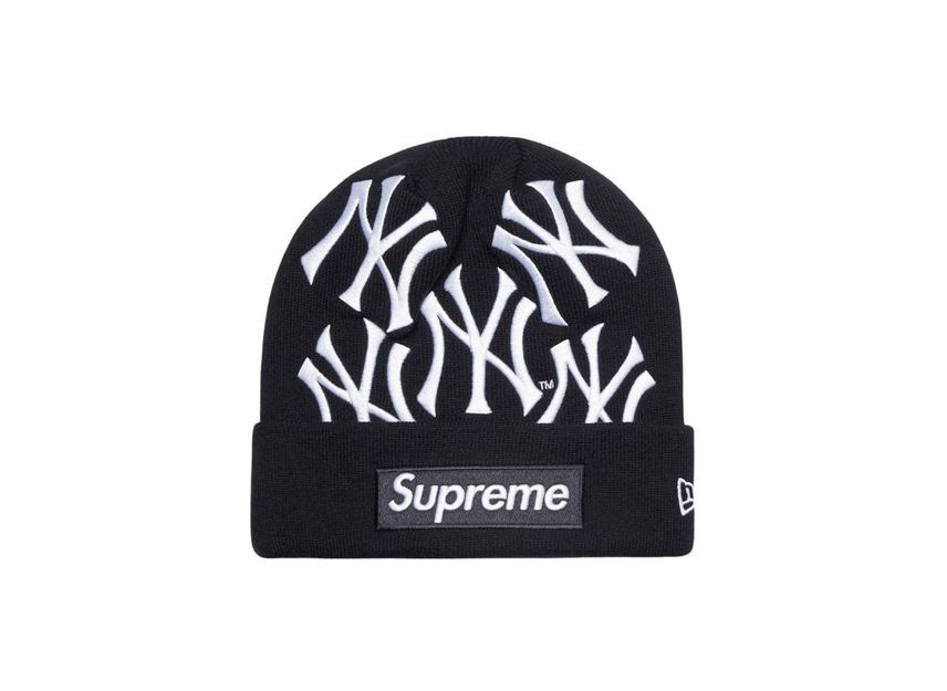 Supreme New York Yankees New Era Box Logo Beanie Navy One-Size