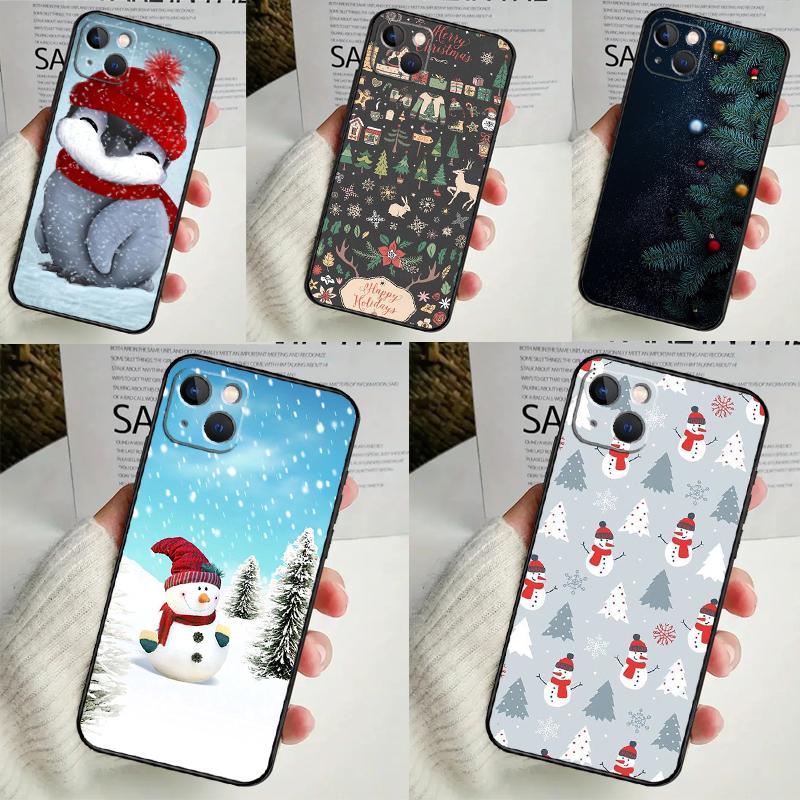 Merry Christmas Case For iPhone 17 Air 15 14 11 16 Pro Max 12 13 Mini 15 16 Plus 16e Funda Silicone Cover
