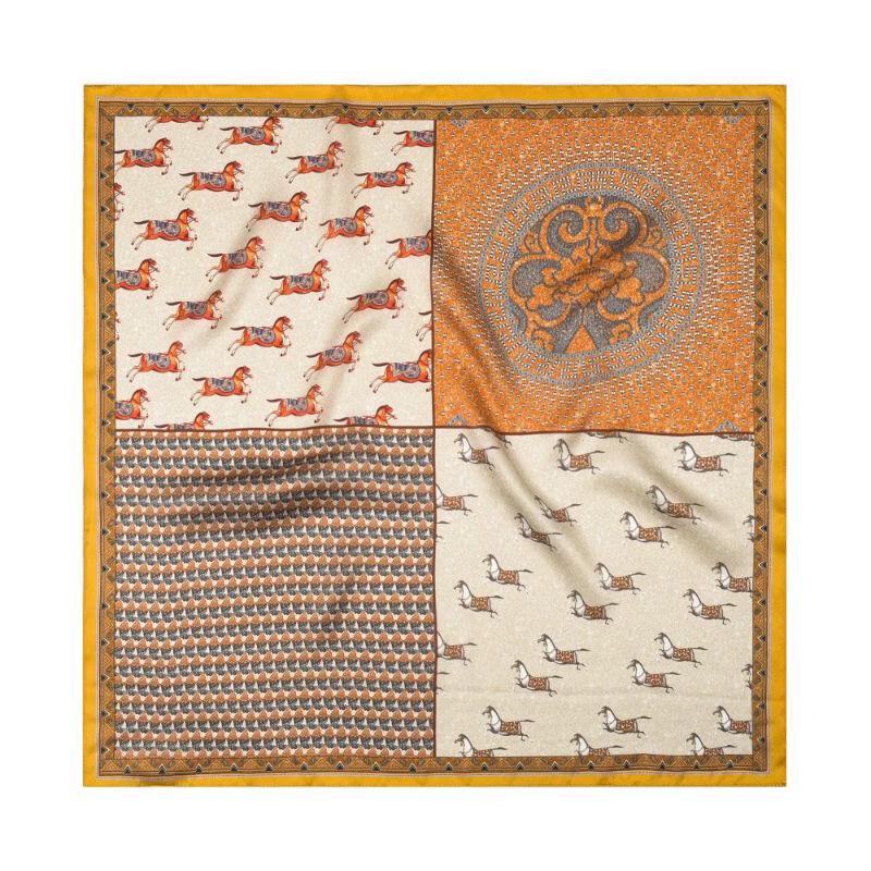 TXRMDX Men s Animal Print Silk Square Scarf One Size