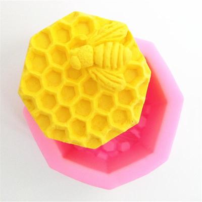 Honeycomb & Bee Design Silicone Mold Fondant Cake Decoration Sugar Gum Paste Tool 3D Chocolate Candle Soap Mousse Mould