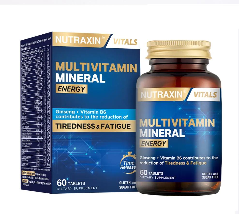 

Nutraxin Multivitamin Mineral Energy 60 Tablets