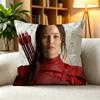 TThe Hunger Games Dystopian Survival Movie  Pillow Case Square DoubleSided Sofa Cushion Cover Bedroom Bedside Pillow