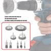 Versatilitys Drill Mounted Wire Brushes 9PCS Carbon Steel Construction For Efficient Rust Paint Debris Removal Tool