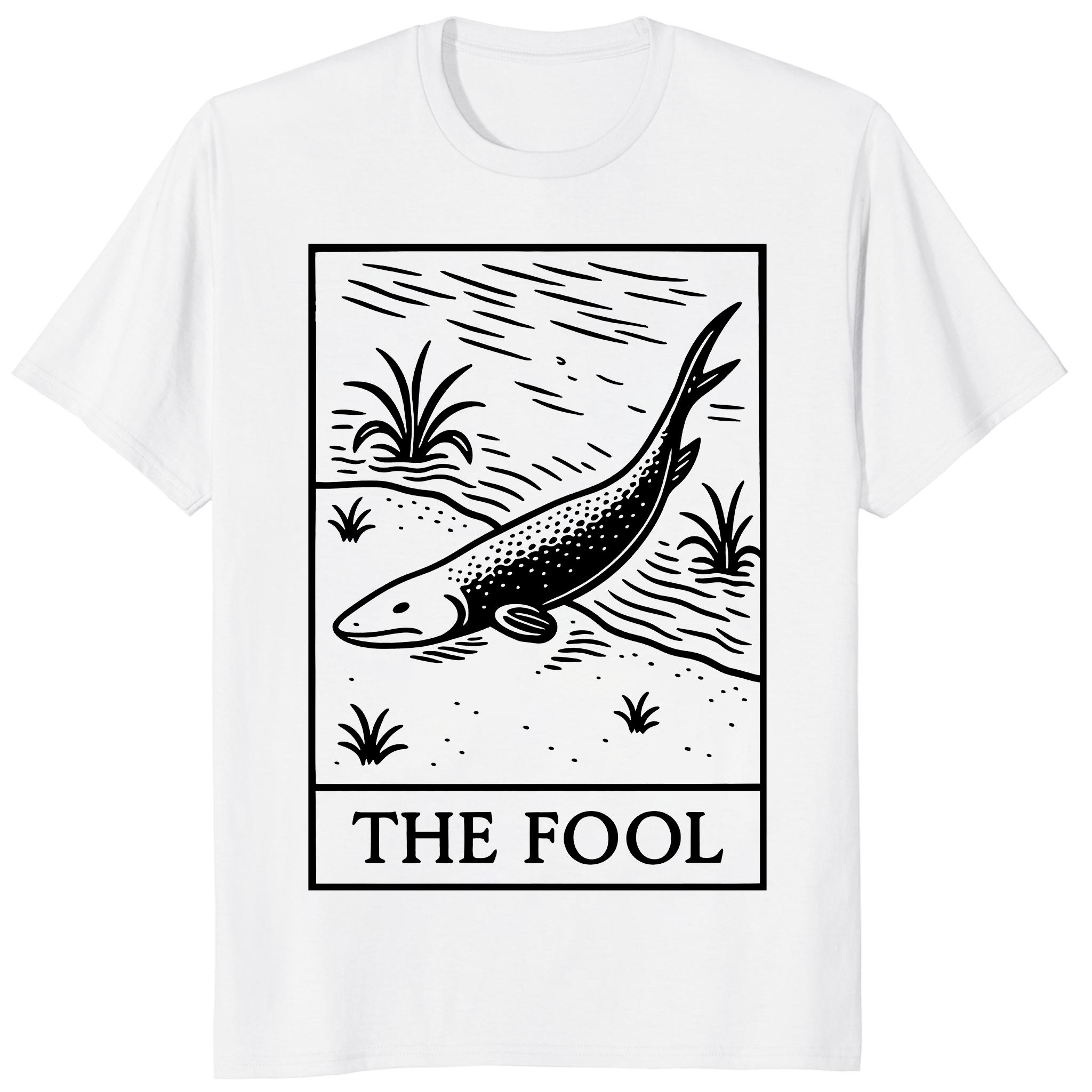 The Fool Fish Tarot Card T-shirt XL