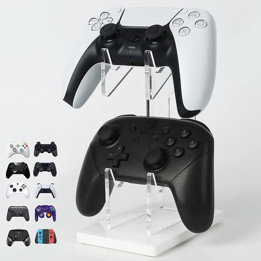 Universeller Dual Controller Ständer Schreibtisch Controller Transparenter Acrylhalter Gamepad Joystick Halterung