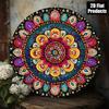 Metal Wall Art Poster Mandala Retro Flowers for Living Room Decor