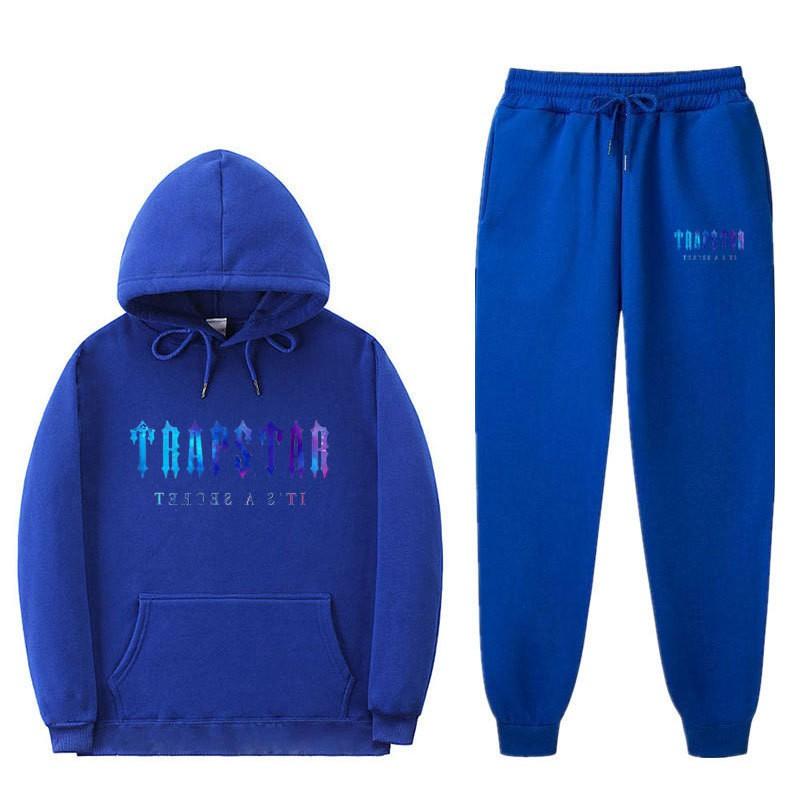 Unisex Oversized Hoodie Jogger Set With Letter Print Thick Cotton Warm Tracksuit Winter Casual Sportwear