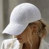 Adjustable Mesh Baseball Hat Hollow Out Outdoor Sun Hat Fashion Floral Lace Baseball Cap  For Women