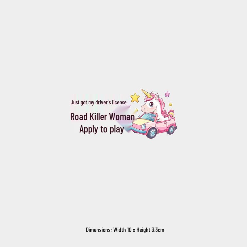 

Funny Female Driver Sticker - Road Killer Theme for New Drivers