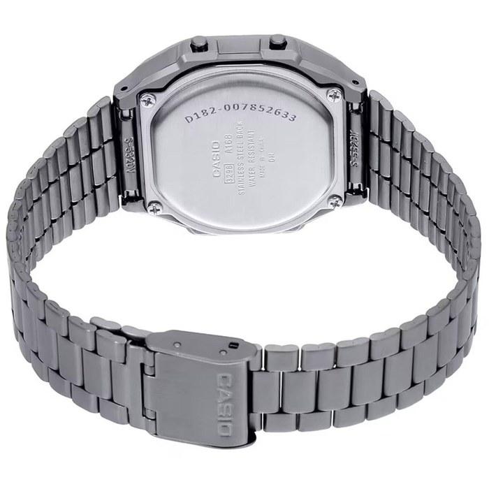 Casio G-Shock Unisex A168WGG-1BVT Digital Vintage Watch Silver