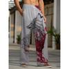 Men's 3D Retro Printed Baggy Casual Trousers,  Elastic Drawstring Waist with Pockets, for Spring Summer Home Outdoor Vacation