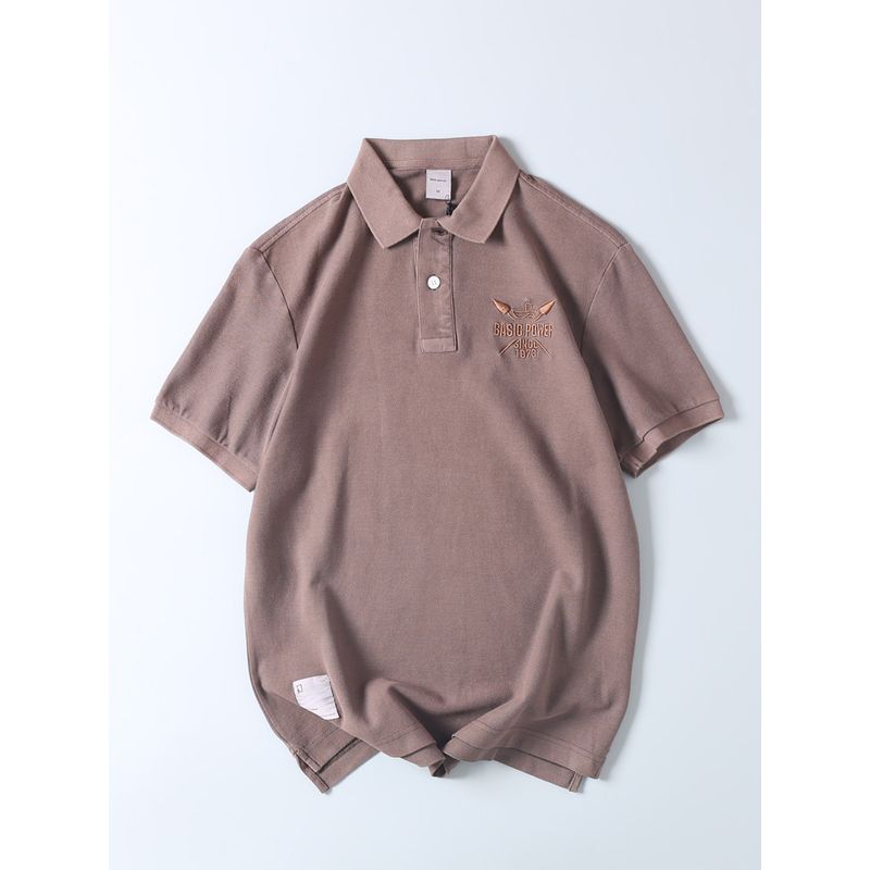 Trade Export Surplus Business Casual Polo Shirt for Men, Summer Turn-Down Collar Short-Sleeve T-Shirt, Versatile, Breathable, Loose Fit Half-Sleeve