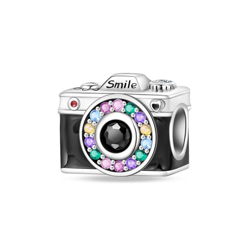 New Copper Alarm Clock Camera Frog Camera Vacation Charms Beads Fit 3Mm Original Bracelets Diy Jewelry Birthday Gift