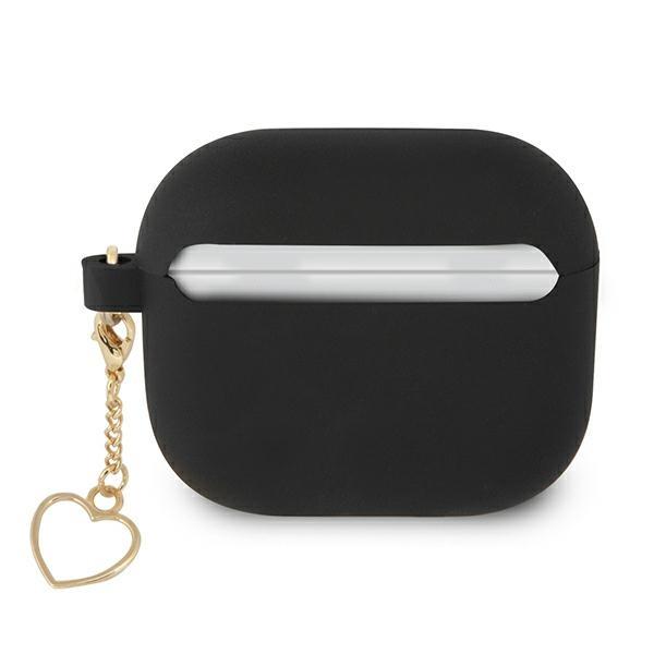 Guess GUA3LSCHSK AirPods 3 Cover Czarny/black Silicone Charm Heart Collection