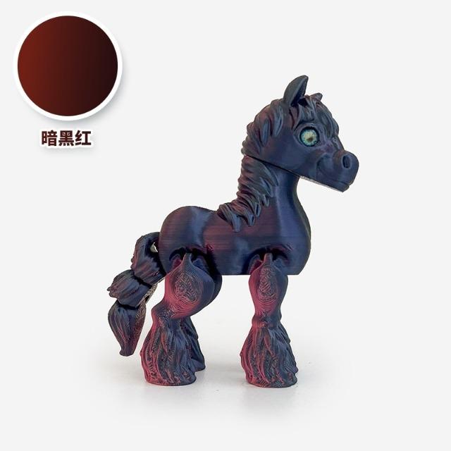 2026 Cute Movable Joint 3D Printed Pony Statue Relief Sensory Toy Home Office Desktop Decor Children's Day Gift