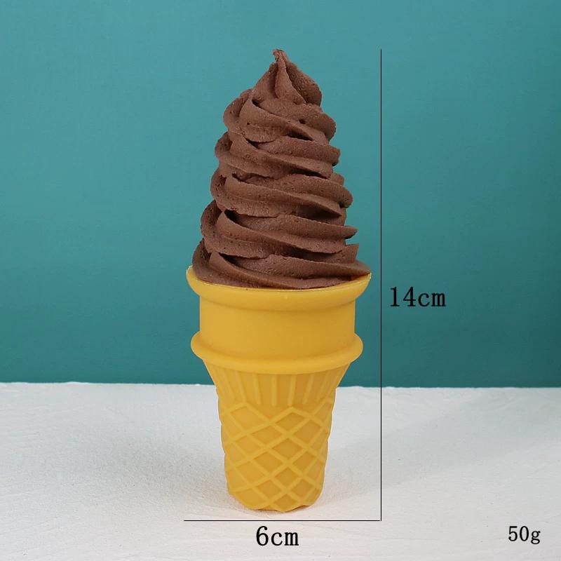 Simulation Ice Cream Model Decoration Fake Ice Cream Cone Food Mould Plastic Ornaments Window Sample Display Party Shooting Prop