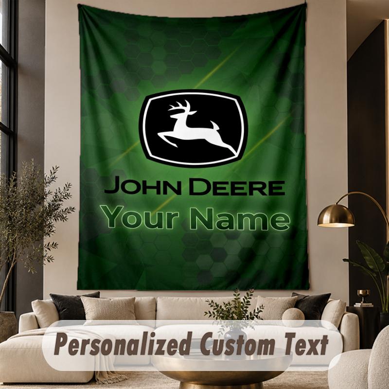 Benutzerdefinierte Text Tapisserie John Deere Druck Wandteppich Innen Wohnzimmer Wanddekoration