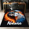 Custom Name Wolf Printed Carpet,Rug for Office Chair Living Room Bedroom Kitchen Room Decor Gifts.
