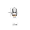 Luxury Crystal Vodka Sake Shochu Bar Liqueur Gold Foil Shot Glass Tea Cup Gift Hard Liquor Wine Glasses 1/2/4/6pcs 15ml