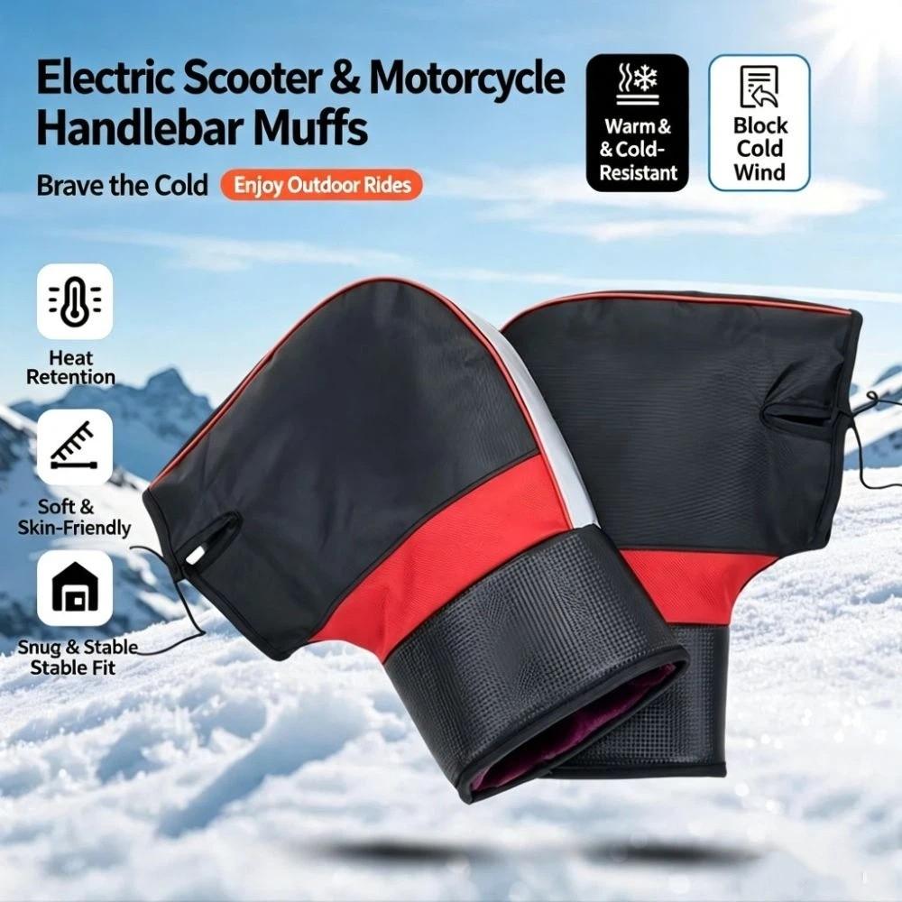 Wasserdichte Motorrad-Lenkerhandschuhe Winddichte Motorrad-Handabdeckung Verdickte Griff-Muffs Radfahren