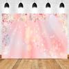 Frühlingsrosa Blumen Hintergrund Glitzer Licht Bokeh Floral Kirschblüte Neugeborenes Baby Porträt Fotografie Hintergrund Fotostudio