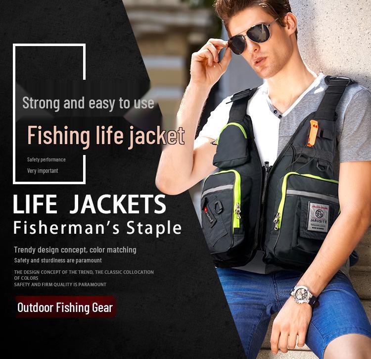 Jiaruiste High Buoyancy Adult Fishing Life Jacket - Customizable Sports Vest