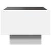 Side Table with LED White 40x40x30 cm Engineered Wood