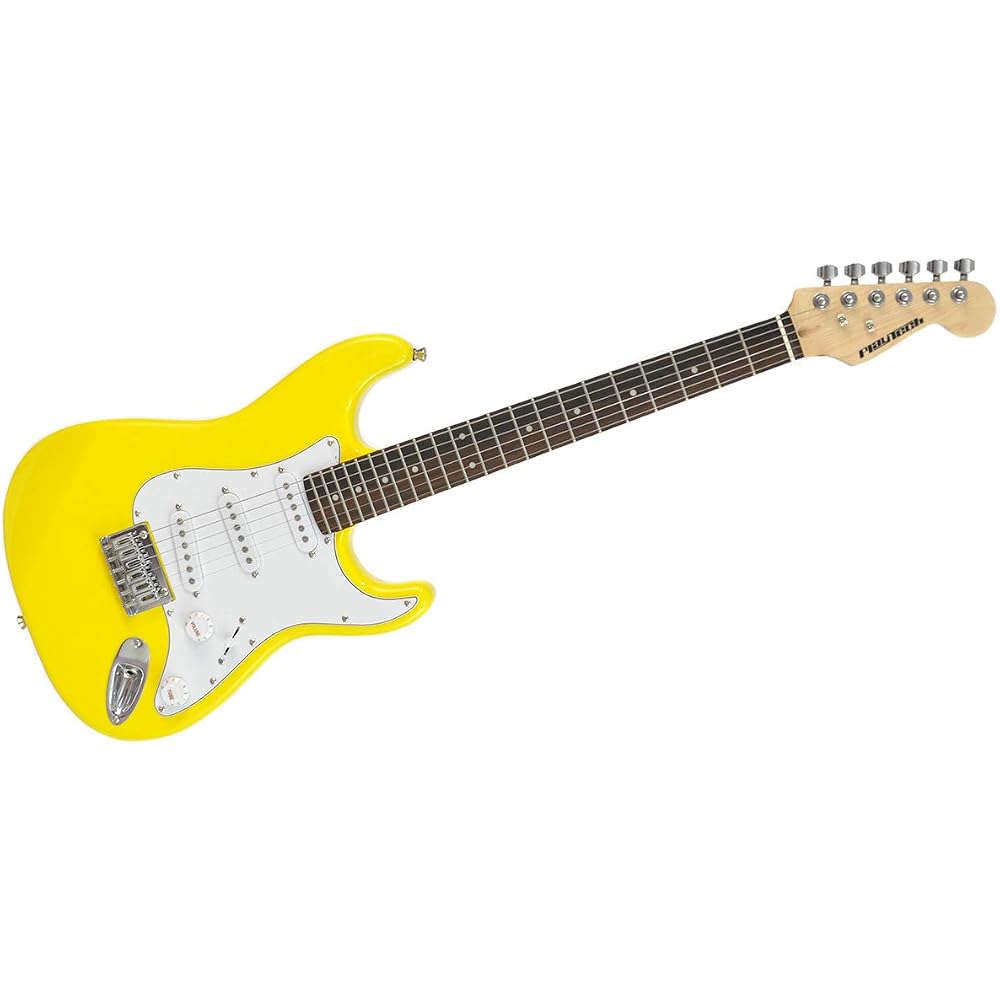 PLAYTECH ST025 YELLOW Electric Guitar, 570mm Scale Mini Guitar