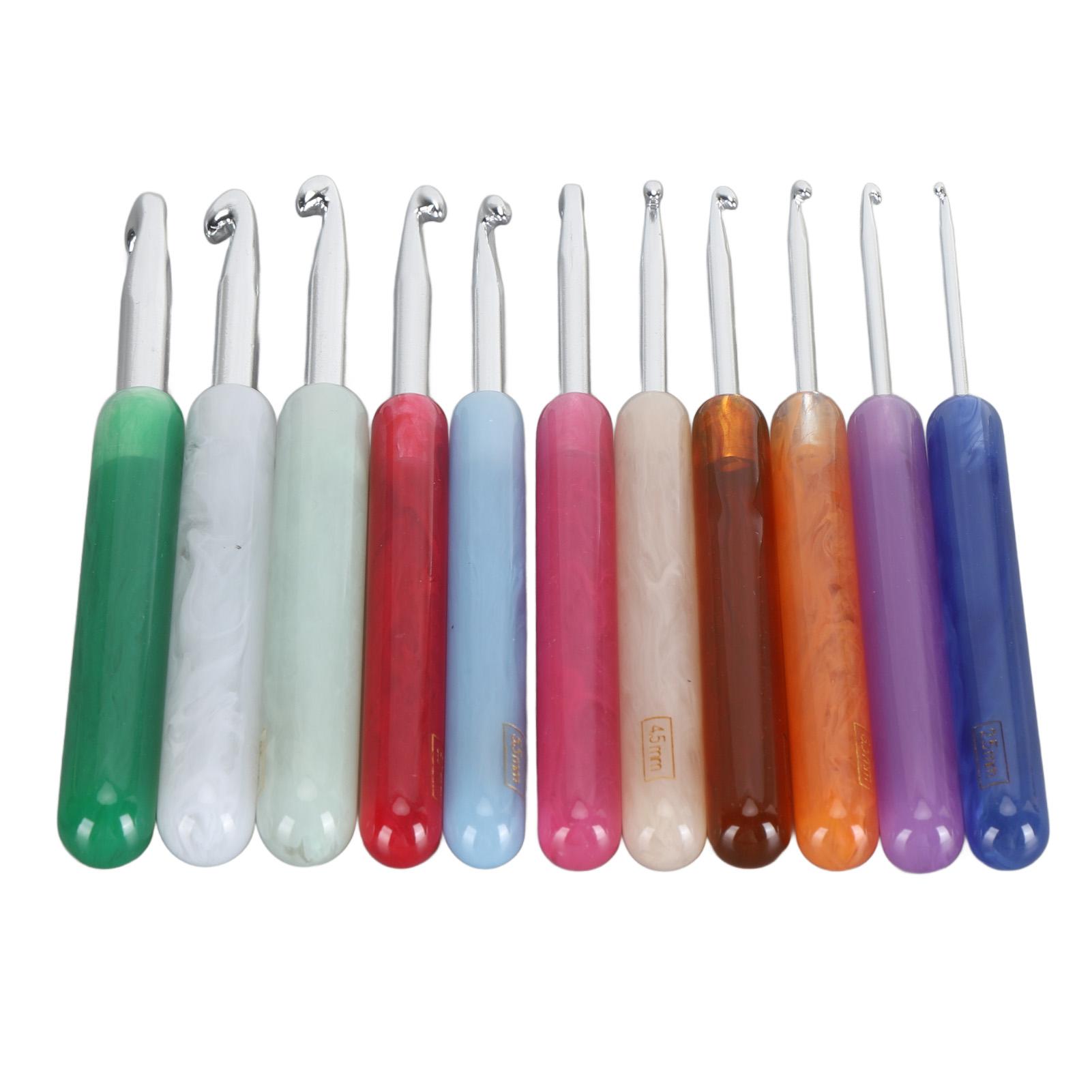 

Набор из 11 шт. Вязальный крючок для вязания крючком Эргономичный Алюминиевый Набор крючков для вязания крючком для дома и рукоделия