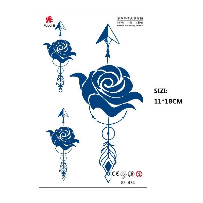 Herbal Juice Long-Lasting Non-Reflective Tattoo Sticker Gradual Change Non-Reflective Gz Series Keep For 15 Days