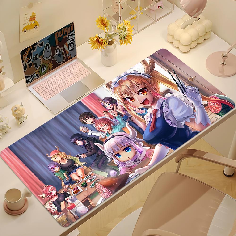 Miss Kobayashis Dragon Maid For PC Large MousePads Desk Gaming Mouse Pad Stitched Edges Base Extended 400x900x2mm