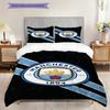 Manchester City Heritage Three-piece Set (1 * Duvet Cover + 2 * Pillowcase, Without Core) 2DFlat Duvet Cover and Pillowcase Soft and Comfortable