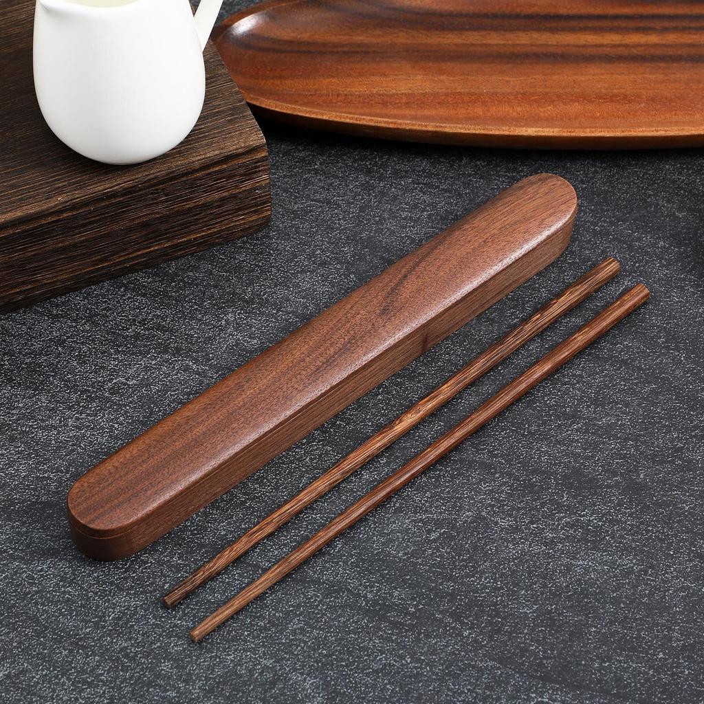 NUOLUX Chopstick Holder Chopstick Chopstick Wooden Chopstick with Cutlery Storage Japanese Mountain Travel Case, Holder, Case, Adult, 26cm, Bento,