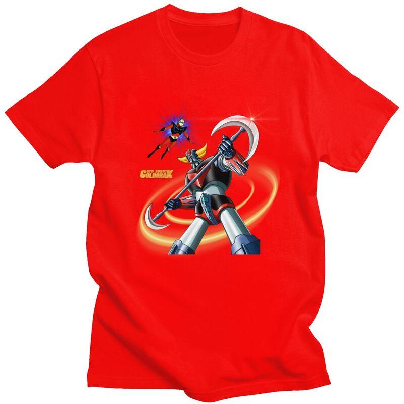 Custom Actarus Goldrake T-shirts voor Mannen Korte Mouwen Vrijetijds T-shirt UFO Robot Goldorak T-shirt 100% Katoen T-shirts Cadeau Idee