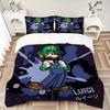 3pcs Luigi's Splash Adventure Printed Quilt Set - Soft and Comfortable Quilt Cover for Bedroom, Guest Room and Dormitory Decorative Bedding