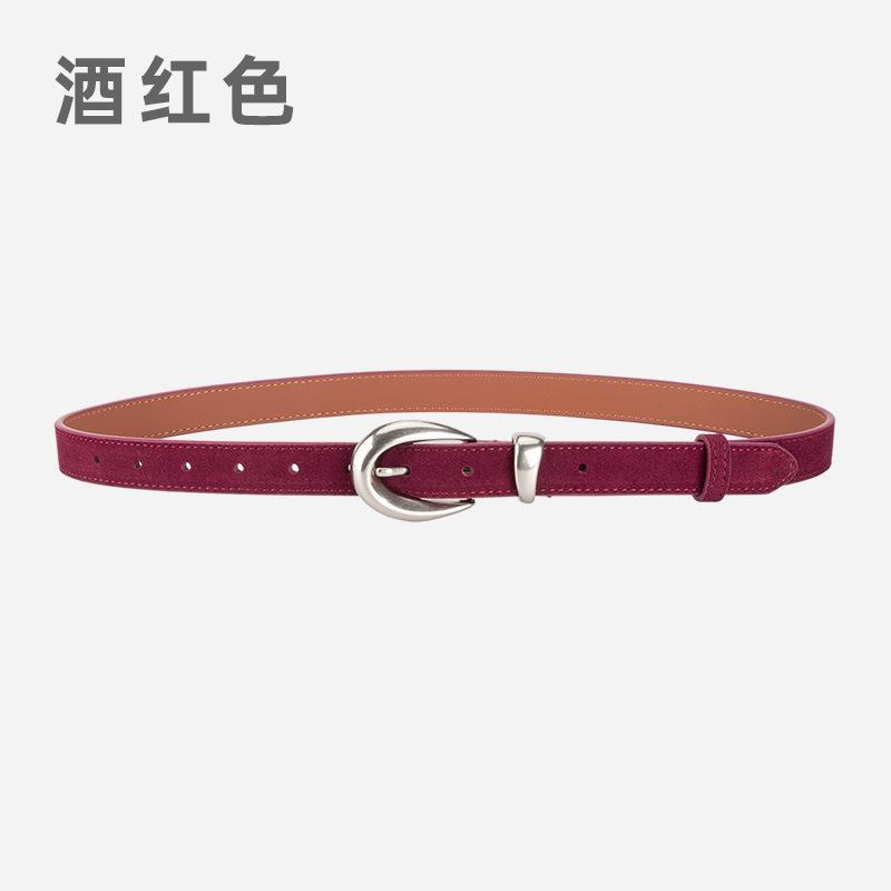 Frosted Leather Belt Ladies Suit Dress Decorative Belt Senior Women