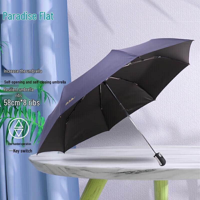 Heaven Fully Automatic Triple-Fold Sun & Rain Umbrella