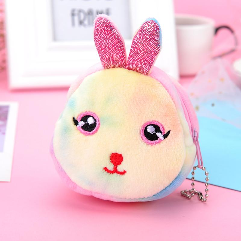 New Cute Cartoon Animal Coin Purse - Soft Plush Wallet for Earphones Coins Lipstick & Cables