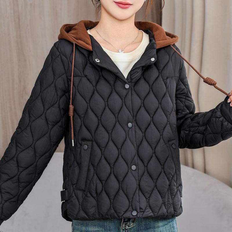 Mode Frau Kurze Parkas Winter Neue in Mäntel Mit Kapuze Beiläufige Lose Dicke Warme Dame Jacken Winter Oberbekleidung