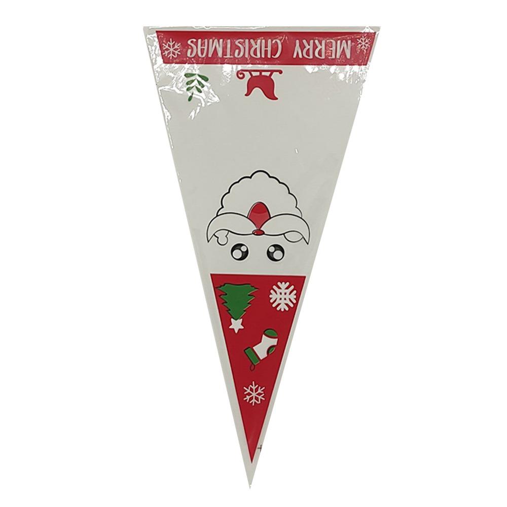 100 Stück Transparente Weihnachtssüßigkeitentüten Mehrere Muster mit Bindedraht Verpackungsbeutel Festival-Gastgeschenke DIY-Verpackungsbeutel