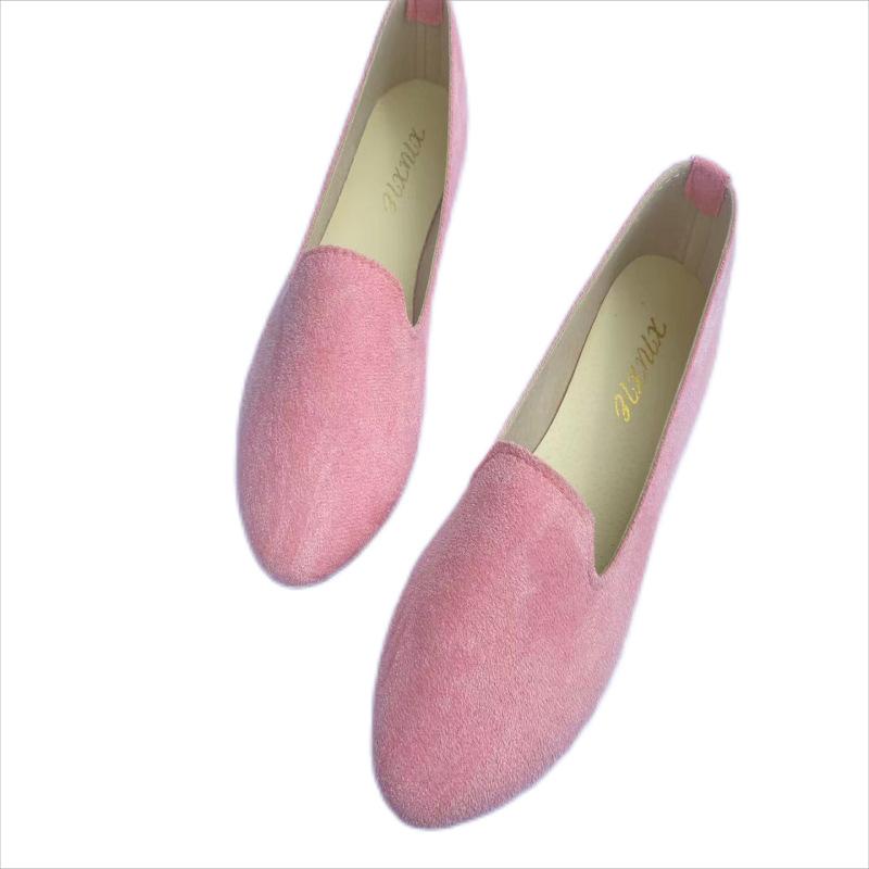 Women Ladies Slip On Flat Shoes Comfortable Casual Shoes Solid Fashion Loafers Female Pointed Toe Plain Flat Shoes Ballet Flats