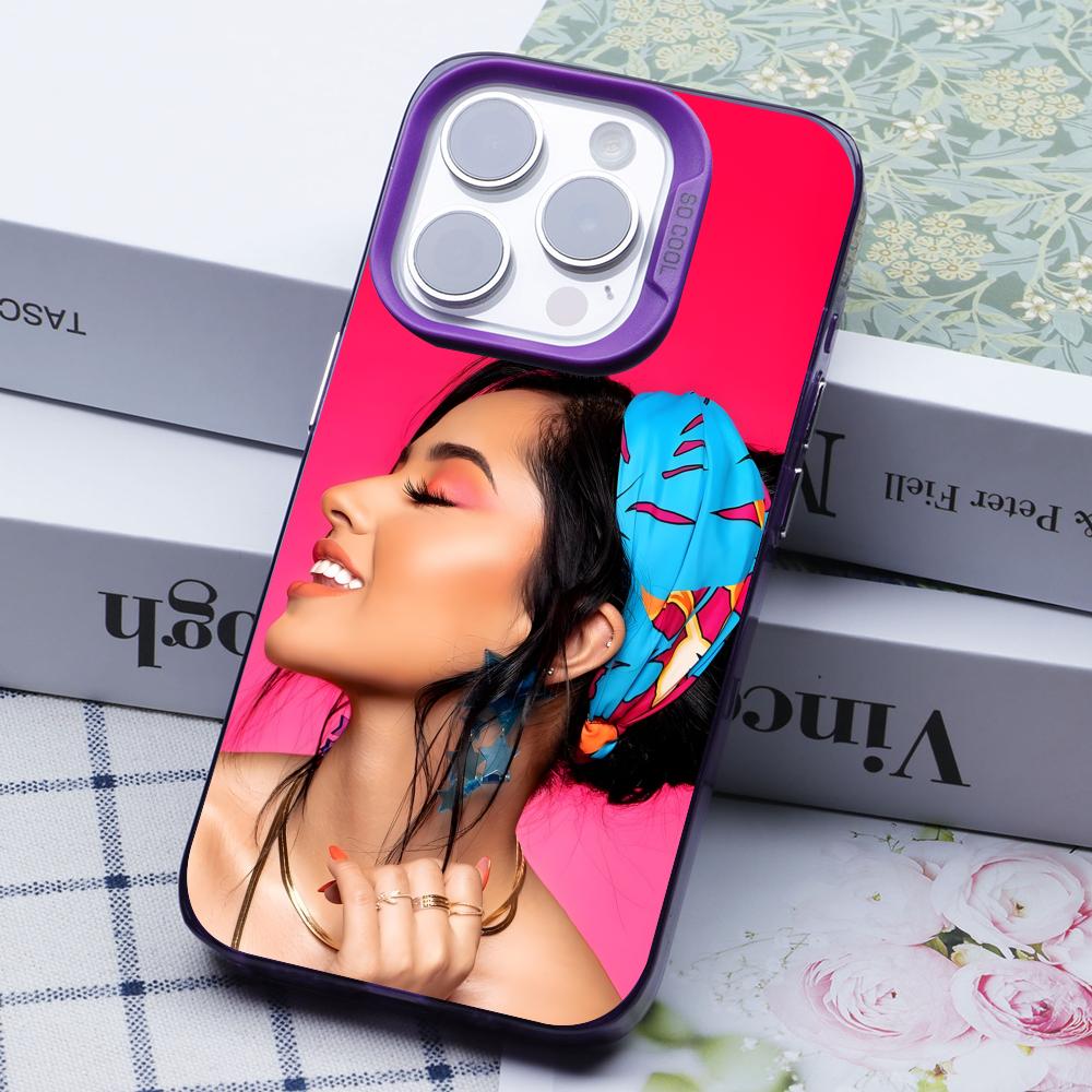 Fashion Becky G Purple Translucent Mobile Phone Case for iPhone 17 16 15 14 13 12 11 X XR XS Air Pro Max Plus Colorful Cover