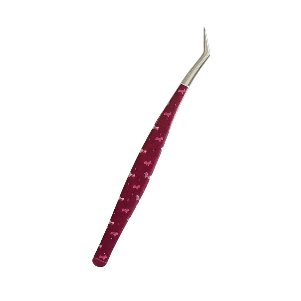 Anti-static Curved Stickers Tweezers Stainless Steel Lashes Extension Tweezer Extensions Grafting